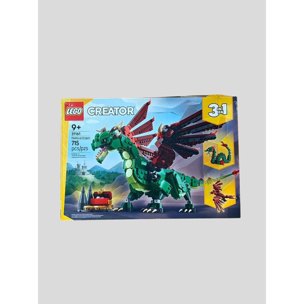 LEGO Creator 3in1 Medieval Dragon 31161 Building Set 715 Pcs New Sealed Creased